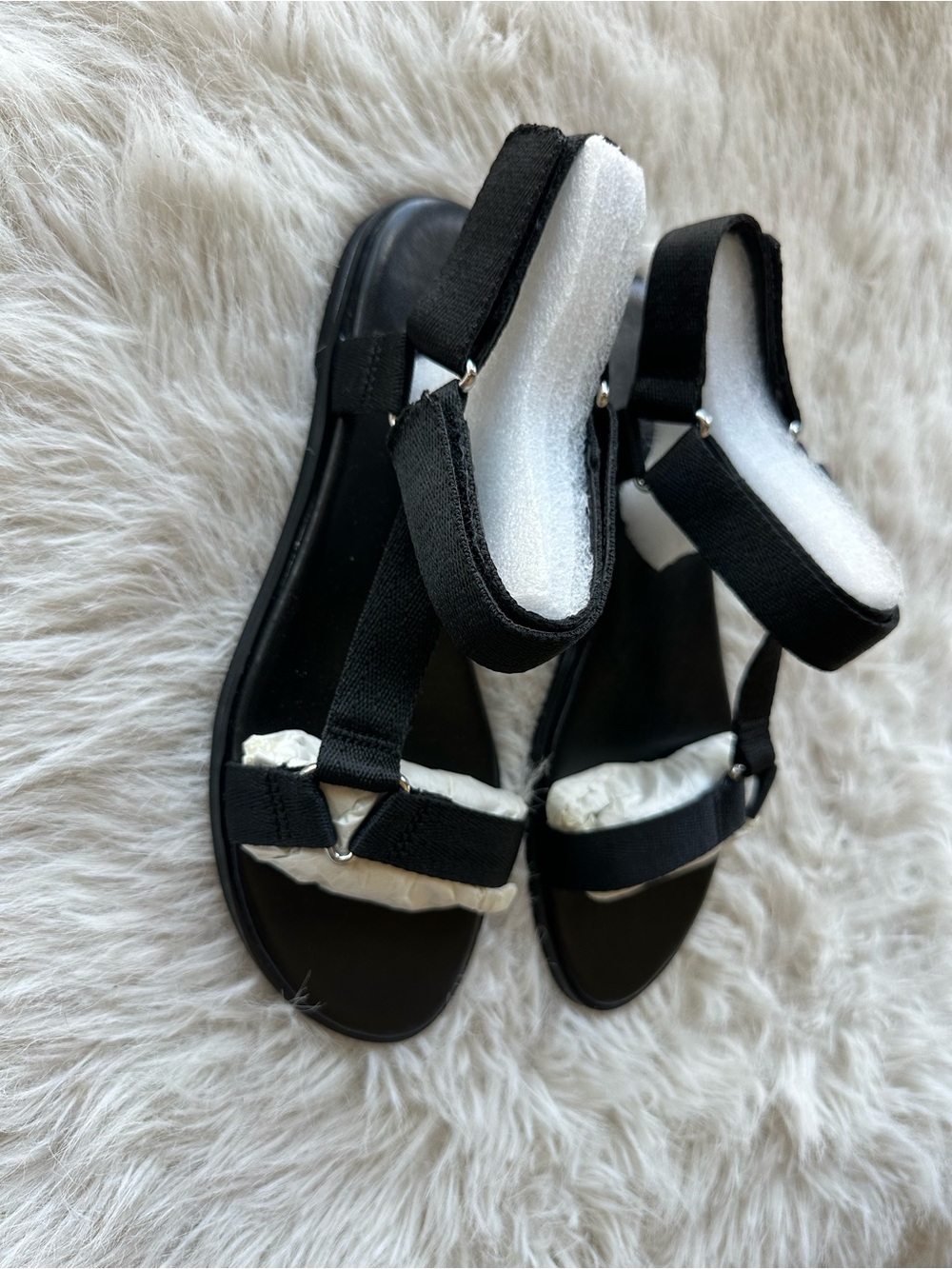 Black Women's Adjustable Strappy Sandals 5.5  new in the box - Picture 8 of 16